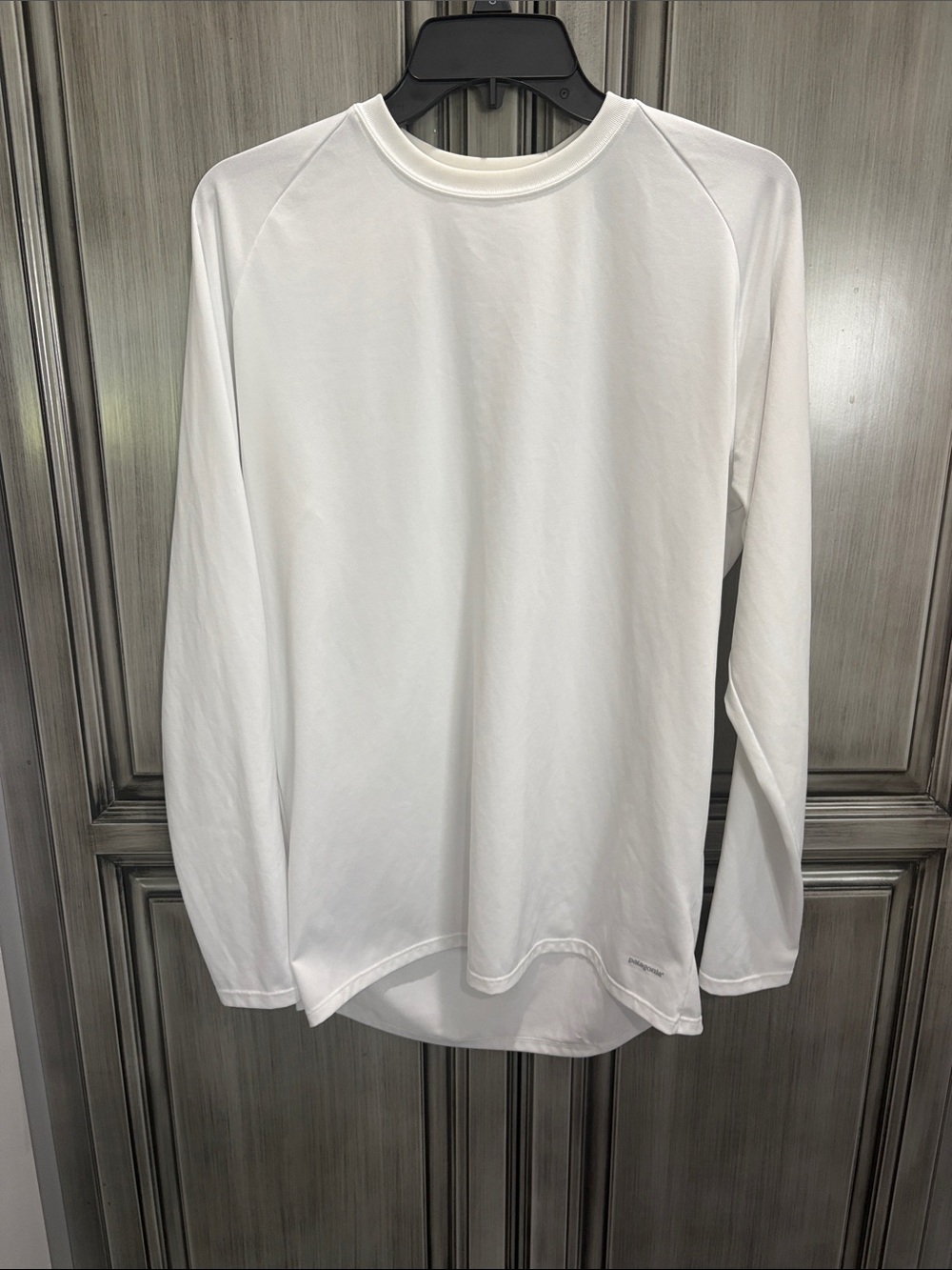 Patagonia White Long-Sleeve Crew Performance Tee